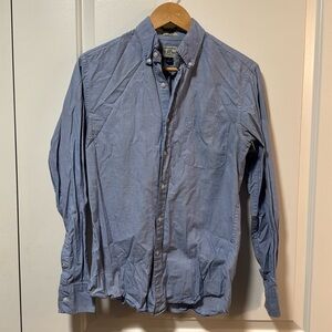 J.Crew blue cotton slim fit LS front pocket button down size small